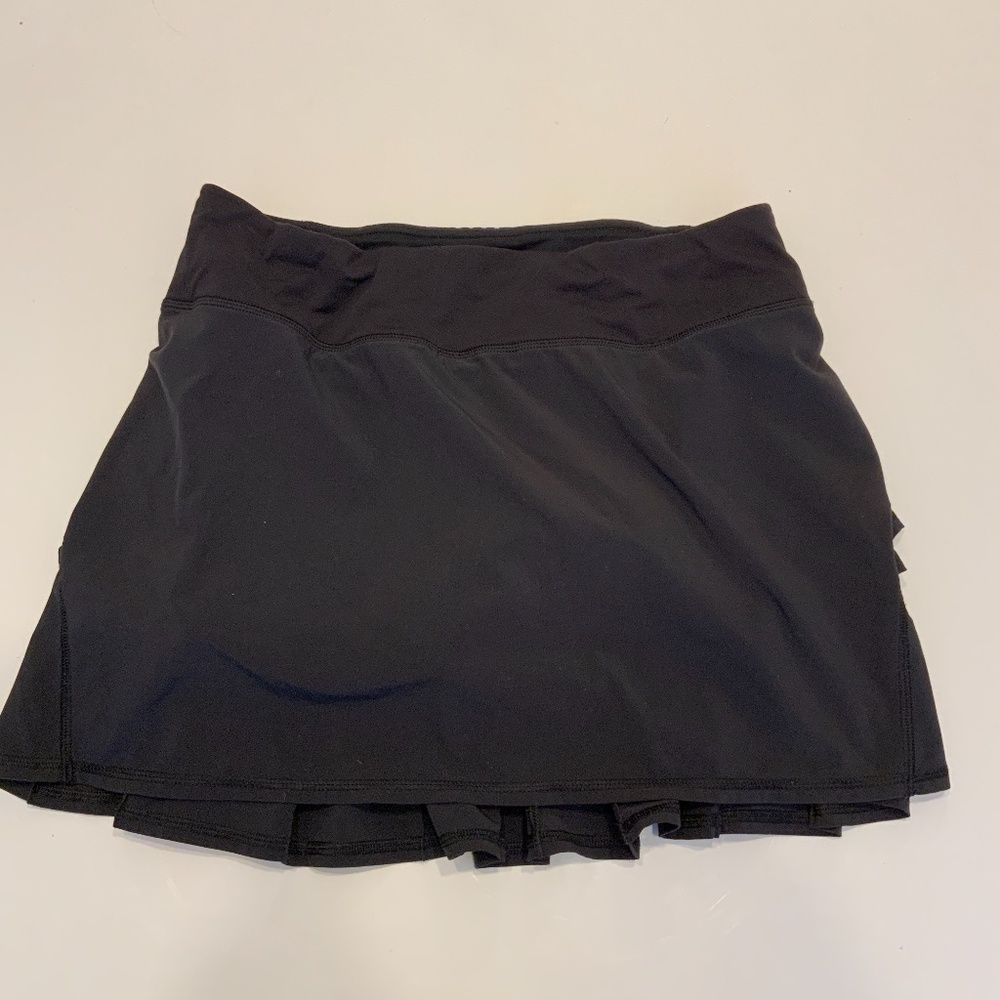 Lululemon Run Pace Setter Skirt Skort Tennis Black